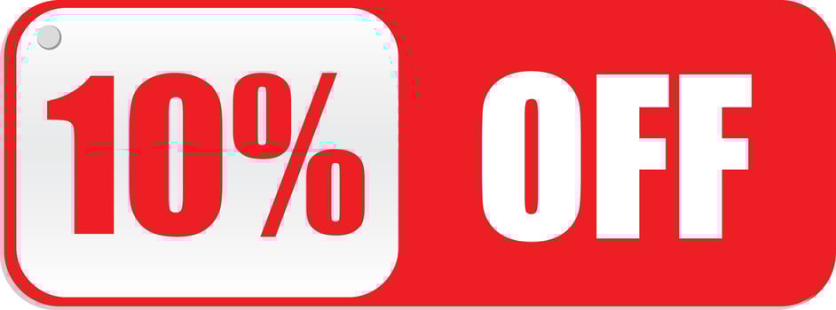 10 Percentage Off  badge Vector Graphics