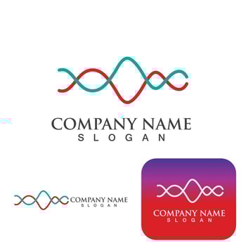 Sound waves Logo illustration design template vector