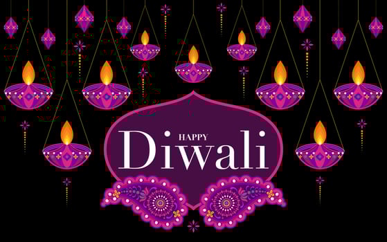 Happy Diwali, Deepavali or Dipavali the festival vector