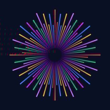 Vector Illustration firework explosion on black background