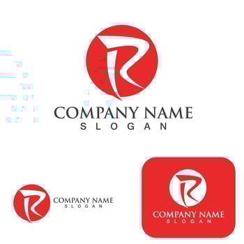 R Letter vector illustration icon