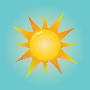 Sunshine on my shoulders makes me happy vector