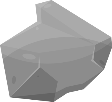 Rock stones and boulders in cartoon style png