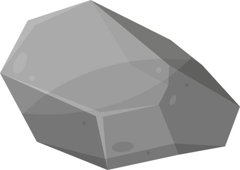 Rock stones and boulders in cartoon style png