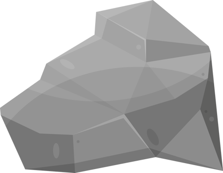 Rock stones and boulders in cartoon style png