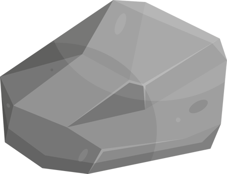 Rock stones and boulders in cartoon style png