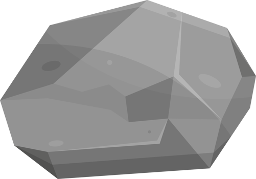 Rock stones and boulders in cartoon style png