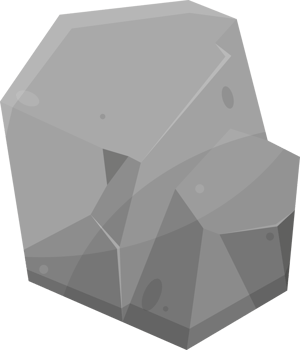 Rock stones and boulders in cartoon style png