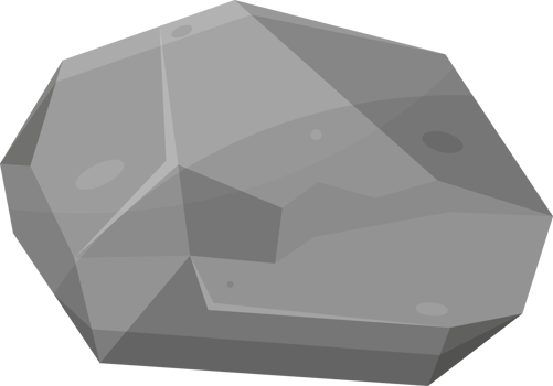 Rock stones and boulders in cartoon style png