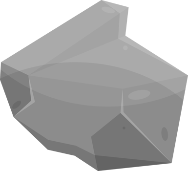 Rock stones and boulders in cartoon style png