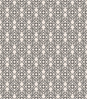 Art deco geometric seamless pattern black line color on white background for greeting card vector