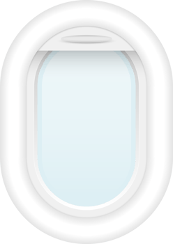 Airplane porthole png illustration isolated on transparent background