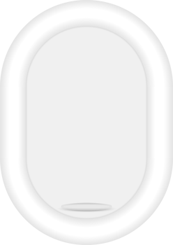 Airplane porthole png illustration isolated on transparent background