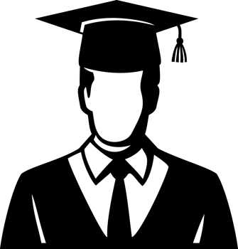 Graduated man png illustration