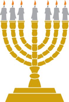 Jewish Menorah candlestick png illustration