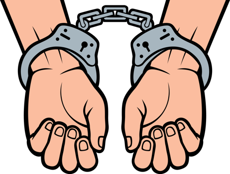 Hands in handcuffs png illustration