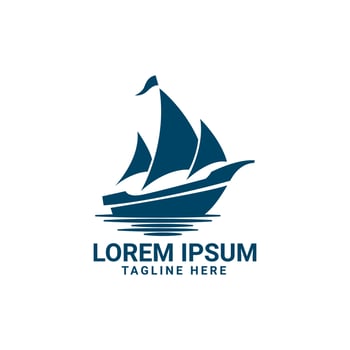 boat, cruise, or yacht vector logo design. fit for transportation or traveling on the sea logo. simple flat color style