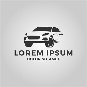 car vector logo. fit for automotive, repair, transportation, or car shop logo. flat color style