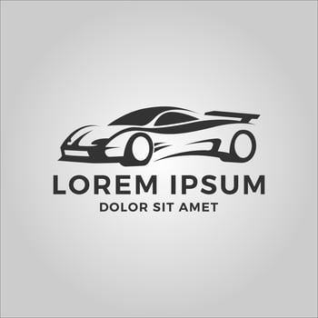 car vector logo. fit for automotive, repair, transportation, or car shop logo. flat color style