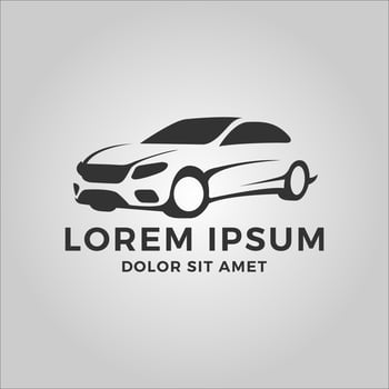 car vector logo. fit for automotive, repair, transportation, or car shop logo. flat color style