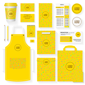 Coffee house corporate identity template vector