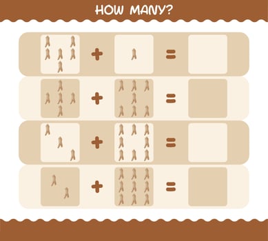 How many cartoon ginseng. Counting game. Educational game for pre shool years kids and toddlers vector