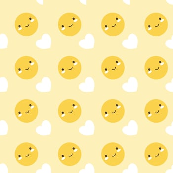 seamless pattern with smiles vector