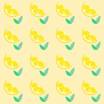 Seamless pattern with lemon. vector
