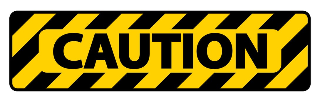 Caution Sign On White background vector