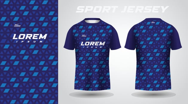 blue t-shirt sport jersey design vector