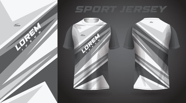 black white t-shirt sport jersey design vector