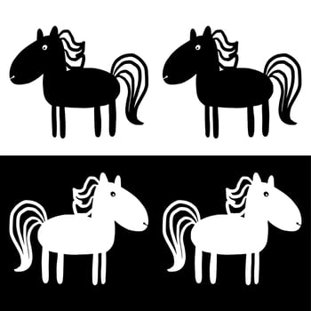 vector doodle horse