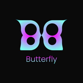 Butterfly Logo Concept. Gradient, Modern, Simple and Elegant Logotype vector