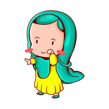 illustration of funny muslim girl with cute pose png