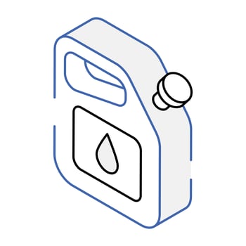 Modern isometric icon of jerry can vector