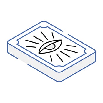 A scalable isometric icon of tarot card vector