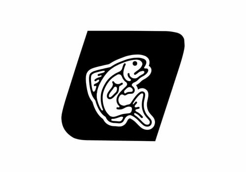 O initial letter with fish vector