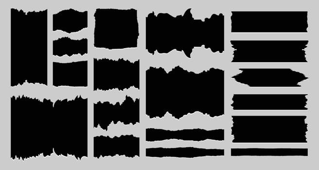 Torn sheet black vector