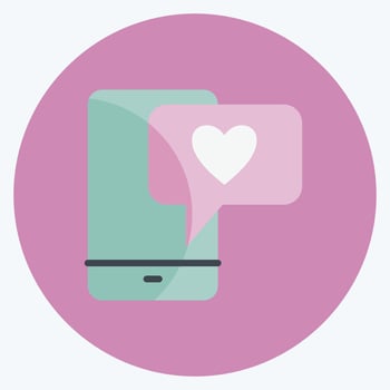 Icon Social Media. suitable for Feedback symbol. Flat Style. simple design editable. design template vector. simple symbol illustration vector