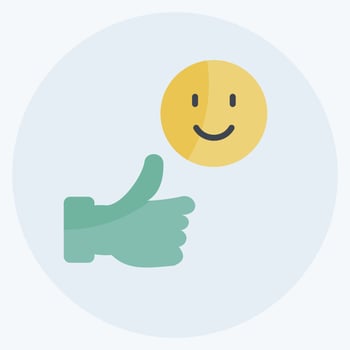 Icon Satisfaction. suitable for Feedback symbol. Flat Style. simple design editable. design template vector. simple symbol illustration vector