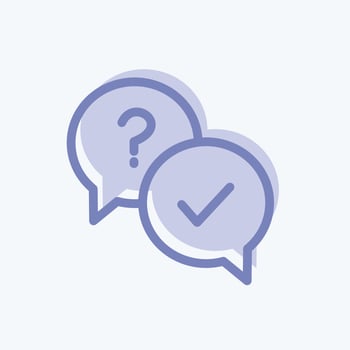 Icon Answer. suitable for Feedback symbol. two tone style. simple design editable. design template vector. simple symbol illustration vector