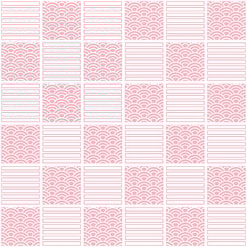 Pink Japanese style wave pattern seamless background vector
