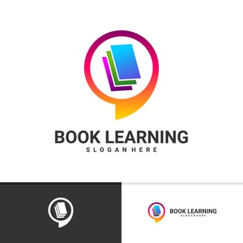 Chat Book logo vector template, Creative Book logo design concepts