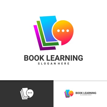 Chat Book logo vector template, Creative Book logo design concepts