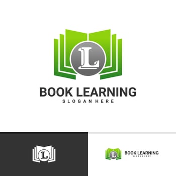 Letter L with Book logo vector template, Creative Book logo design concepts