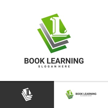 Letter L with Book logo vector template, Creative Book logo design concepts