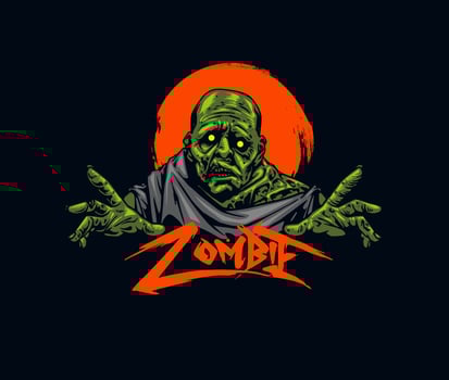 zombie artwork for t-shirt design vector