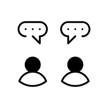 Chat vector illustration. Message bubble icon, design for chating