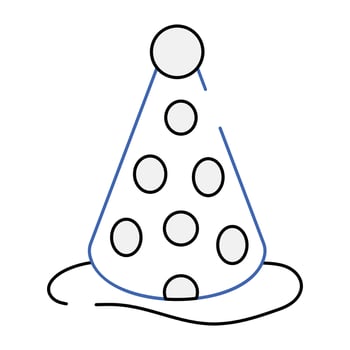 A handy isometric icon of party cap vector