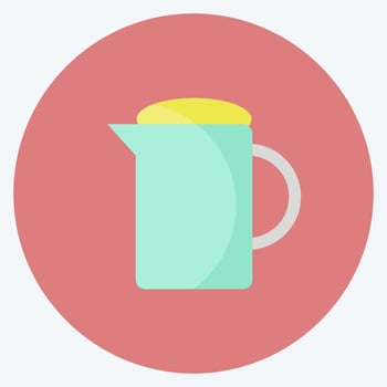Icon French Press. suitable for Drink symbol. flat style. simple design editable. design template vector. simple symbol illustration vector